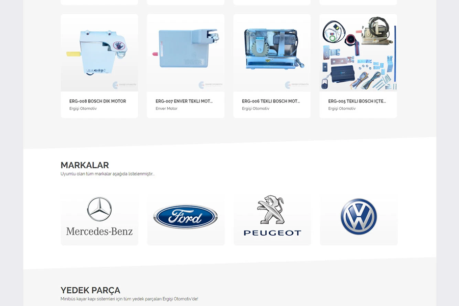 Ergişi Otomotiv Kurumsal Web Sitesi