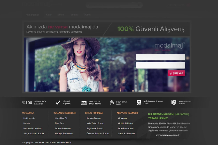 Modaimaj E-Ticaret Arayüz Tasarımı