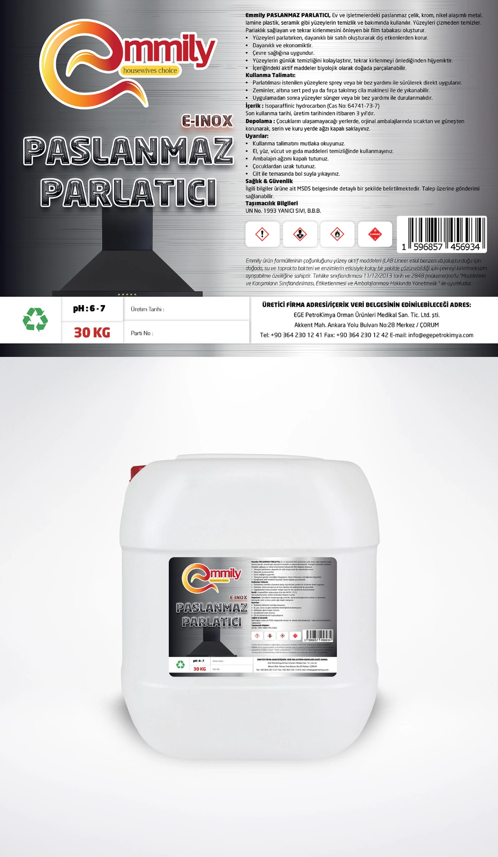Emmily E-INOX Paslanmaz Parlatıcı