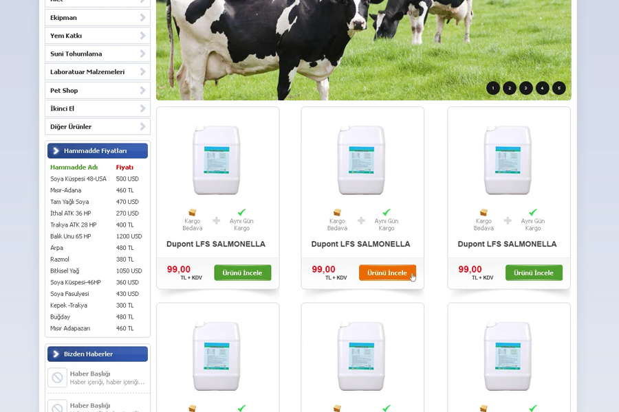 Veteriner Market - E-Ticaret Sitesi