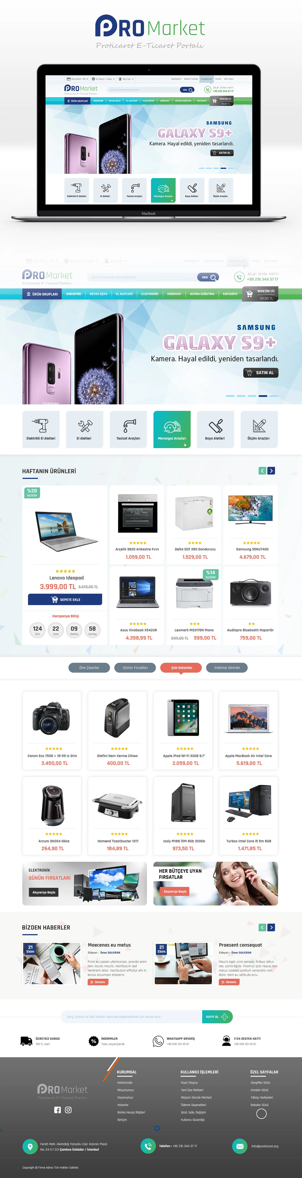 Pro Market E-Ticaret Tasarımı