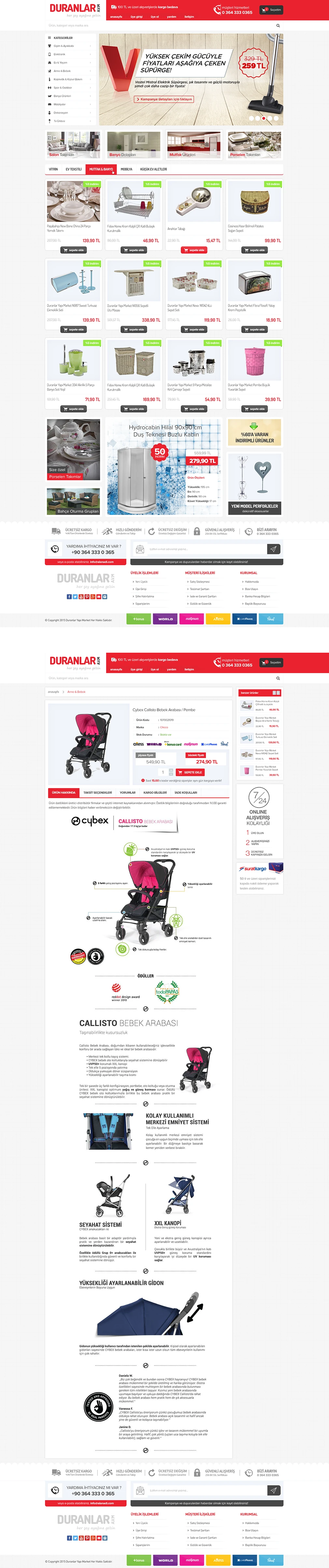 Duranlar - E-Ticaret Arayüz Tasarımı
