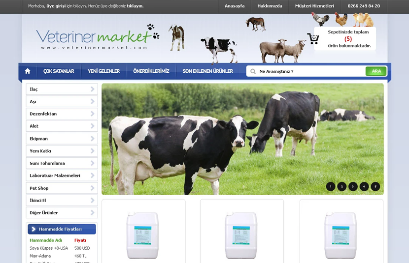 Veteriner Market - E-Ticaret Sitesi