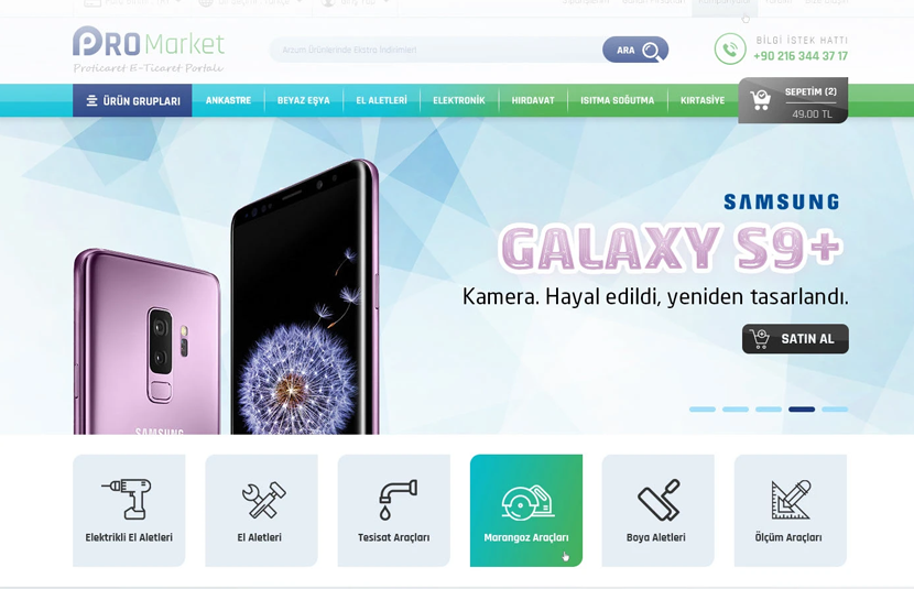 Pro Market E-Ticaret Tasarımı