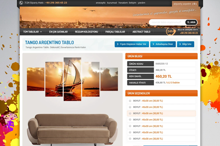 Tablopa E-Ticaret Arayüz Tasarımı